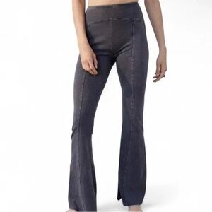 Urban Outfitters Out From Under Black Flared Acid Wash Leggings